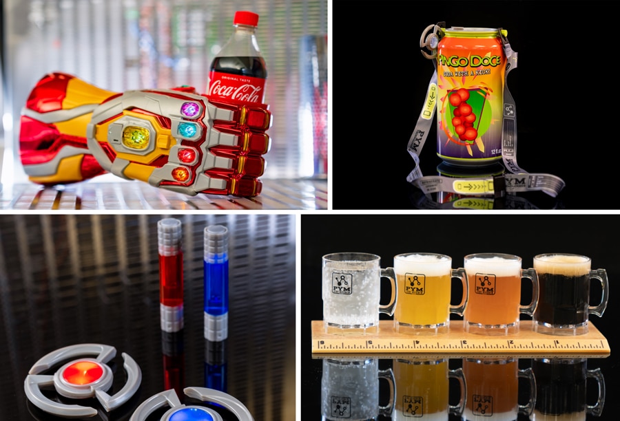 Various novelties you can get at Avengers Campus.