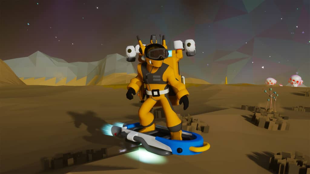 Hoverboard in Astroneer.