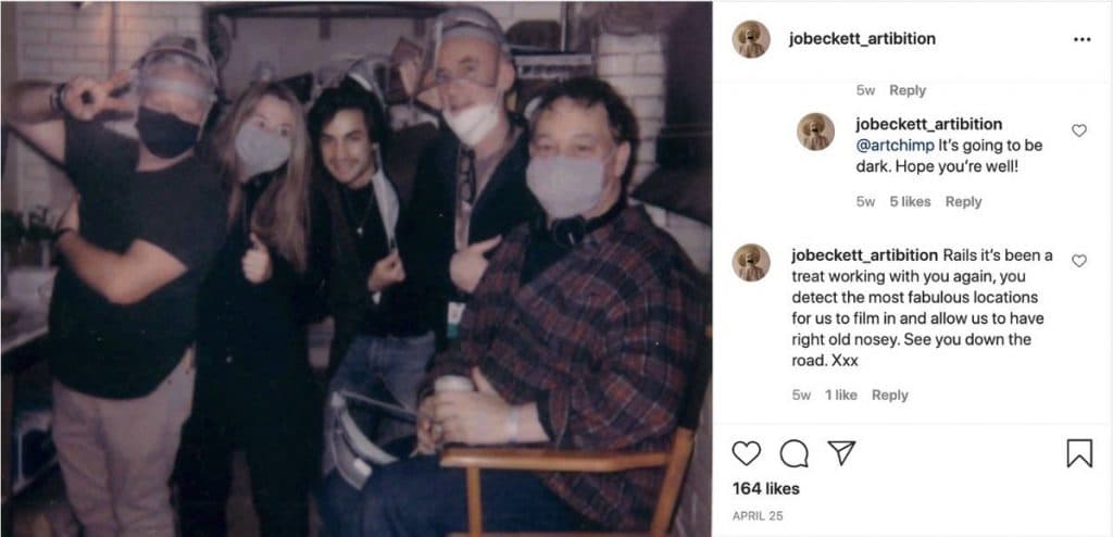 Sam Raimi and co. on set for Doctor Strange in the Multiverse of Madness.