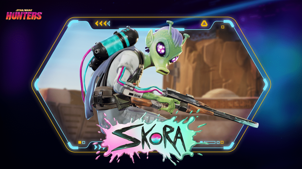 "Star Wars: Hunters" Skora character art.