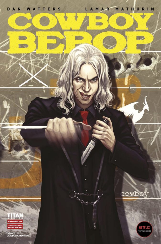"Cowboy Bebop #4" variant cover B art by Claudia Ianniciello.