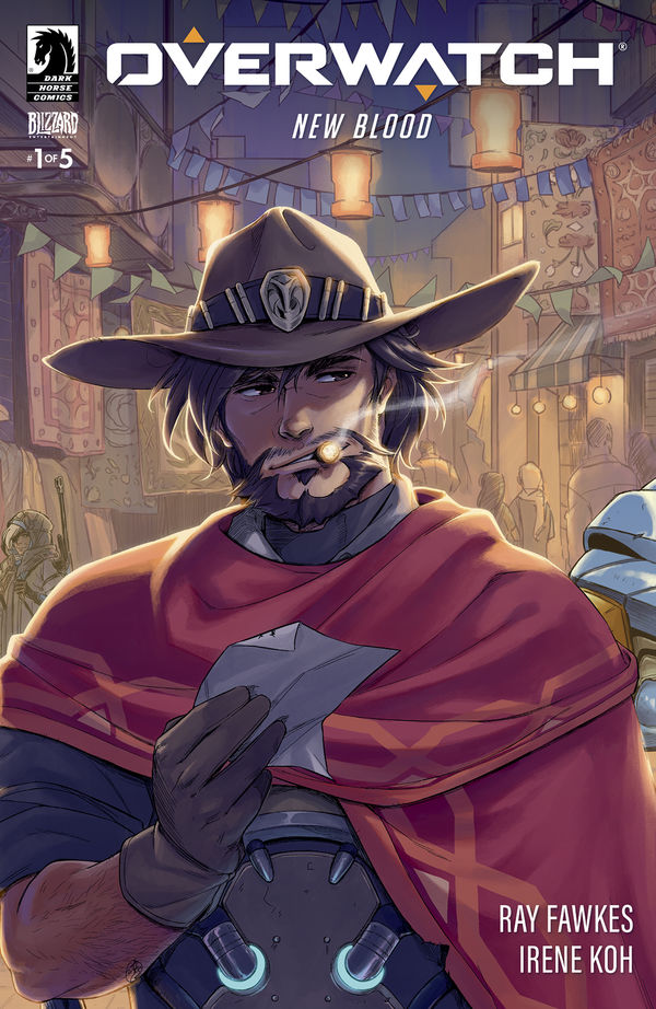 "Overwatch: New Blood #1" main cover art by Irene Koh.
