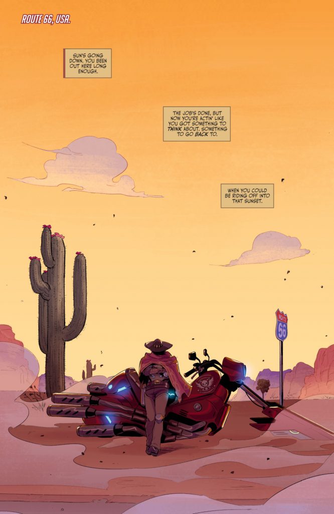"Overwatch: New Blood #1" preview page 1.