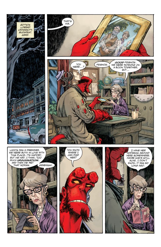 "Hellboy and the B.P.R.D.: Time is a River" preview page 1.