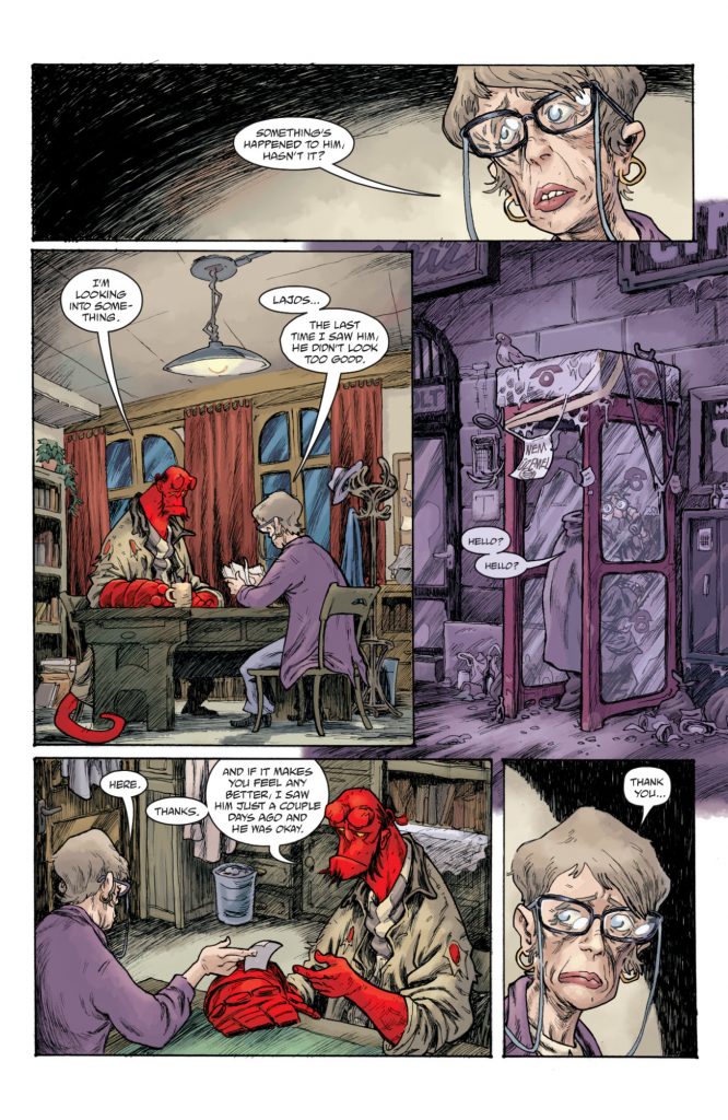 "Hellboy and the B.P.R.D.: Time is a River" preview page 2.